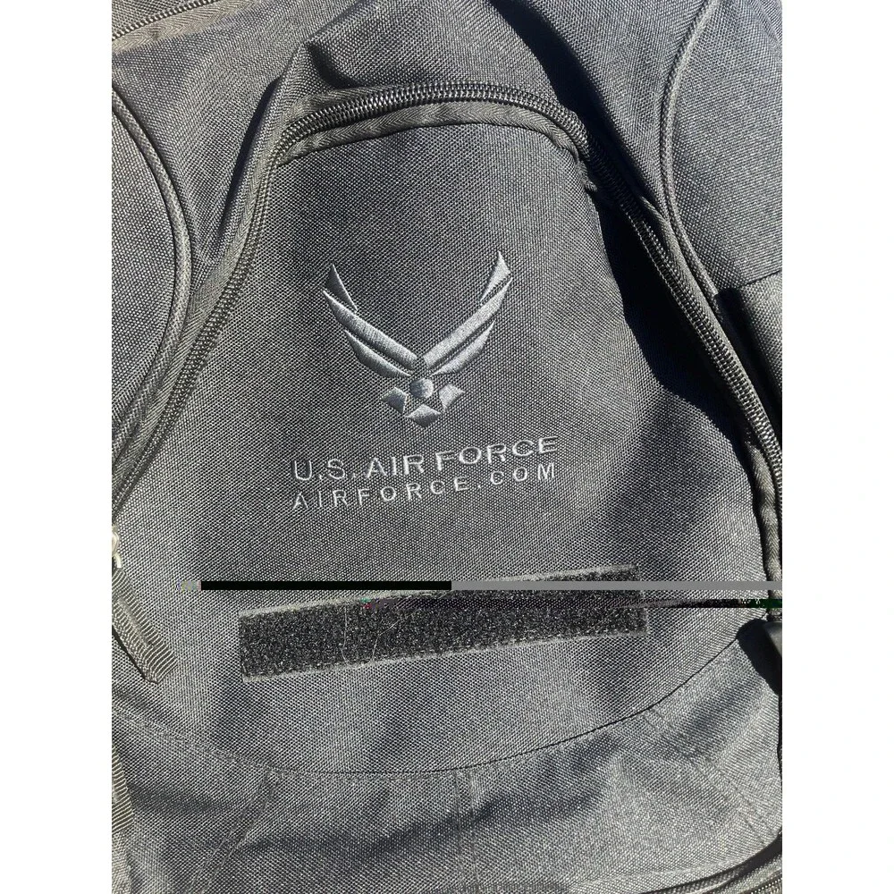Large U.S. Air Force Backpack Black Padded Adjustable